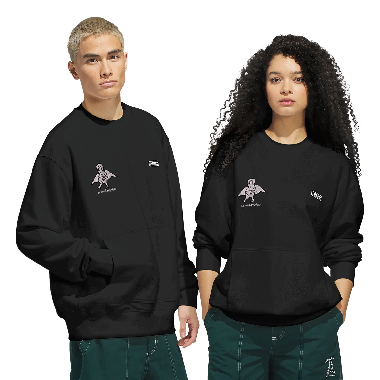 Adidas Gonz Crewneck Sweater Black/Aurora Ivy