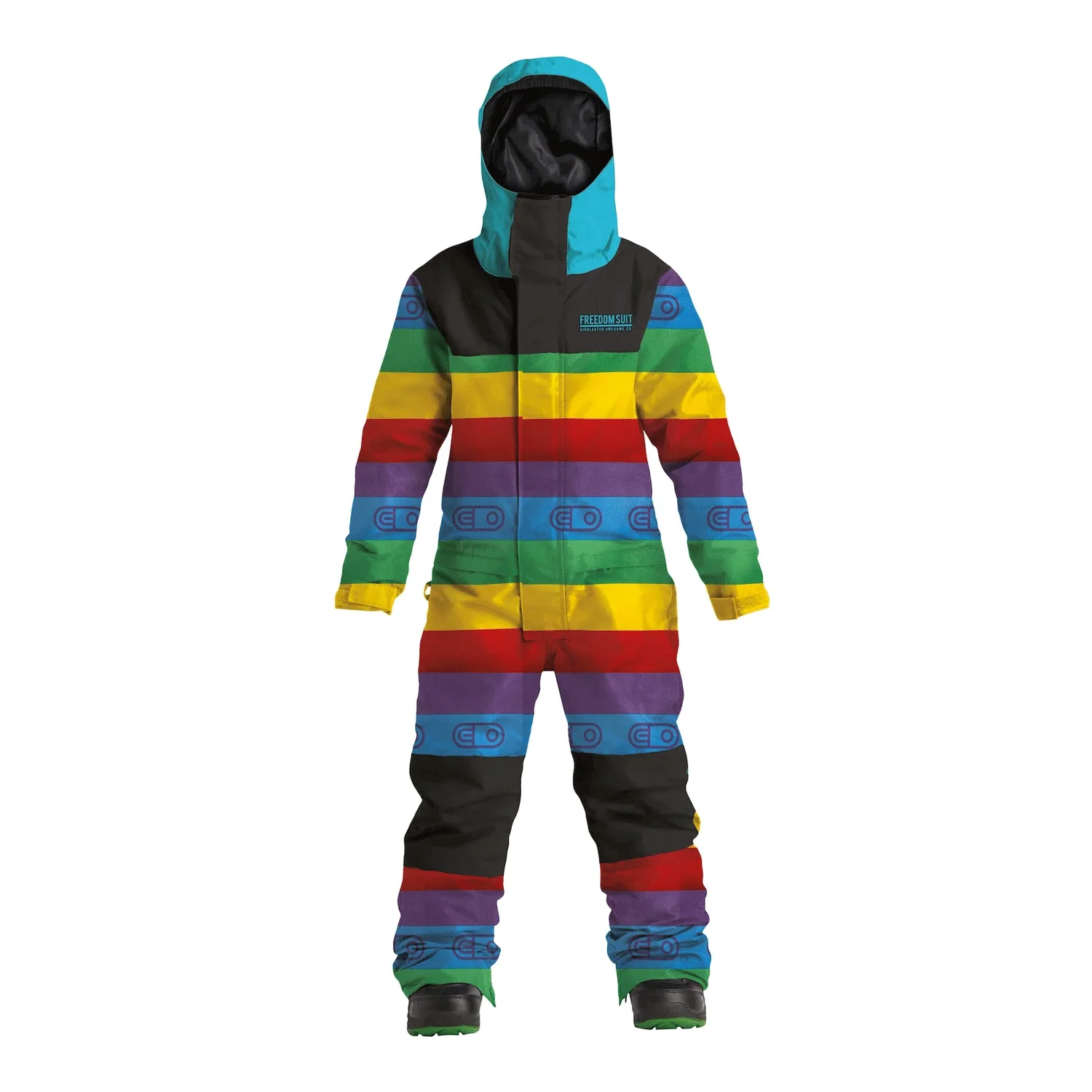 Airblaster Kids Freedom One Piece Suit 2024 Rainbow Stripe