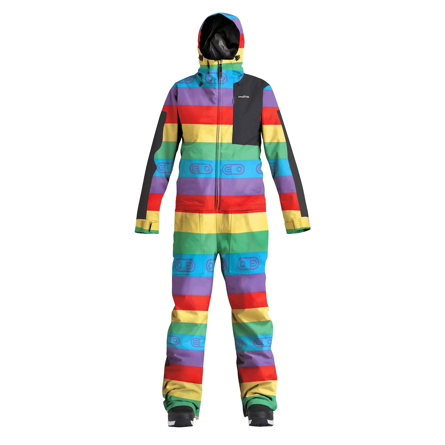 Airblaster Women's Stretch Freedom One Piece Suit 2024 Rainbow Stripe