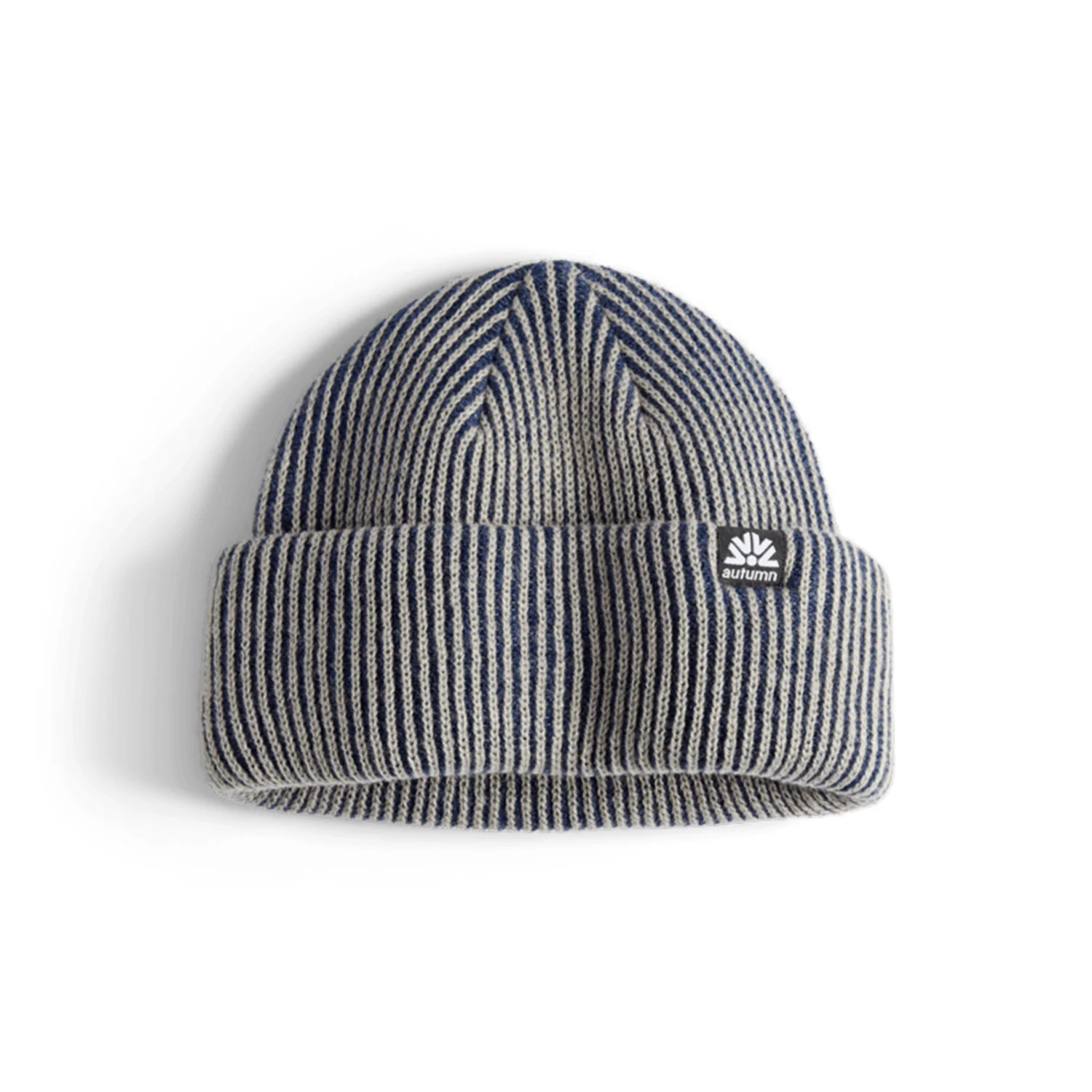 Autumn Cord Double Roll Beanie Navy