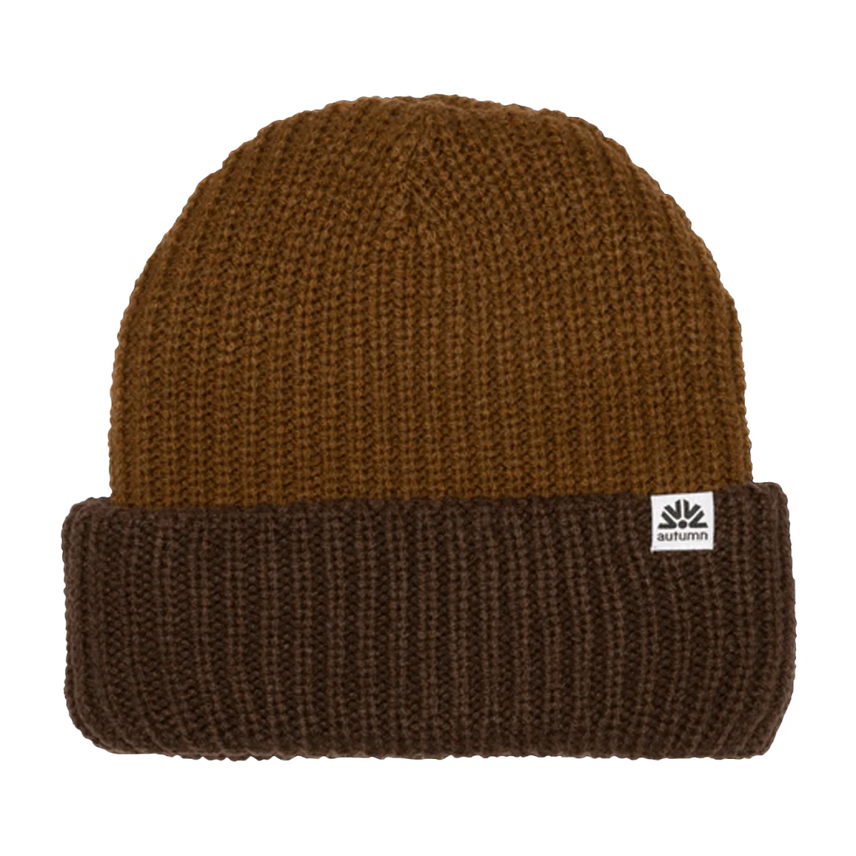 Autumn Dual Tone Beanie Choc Brown