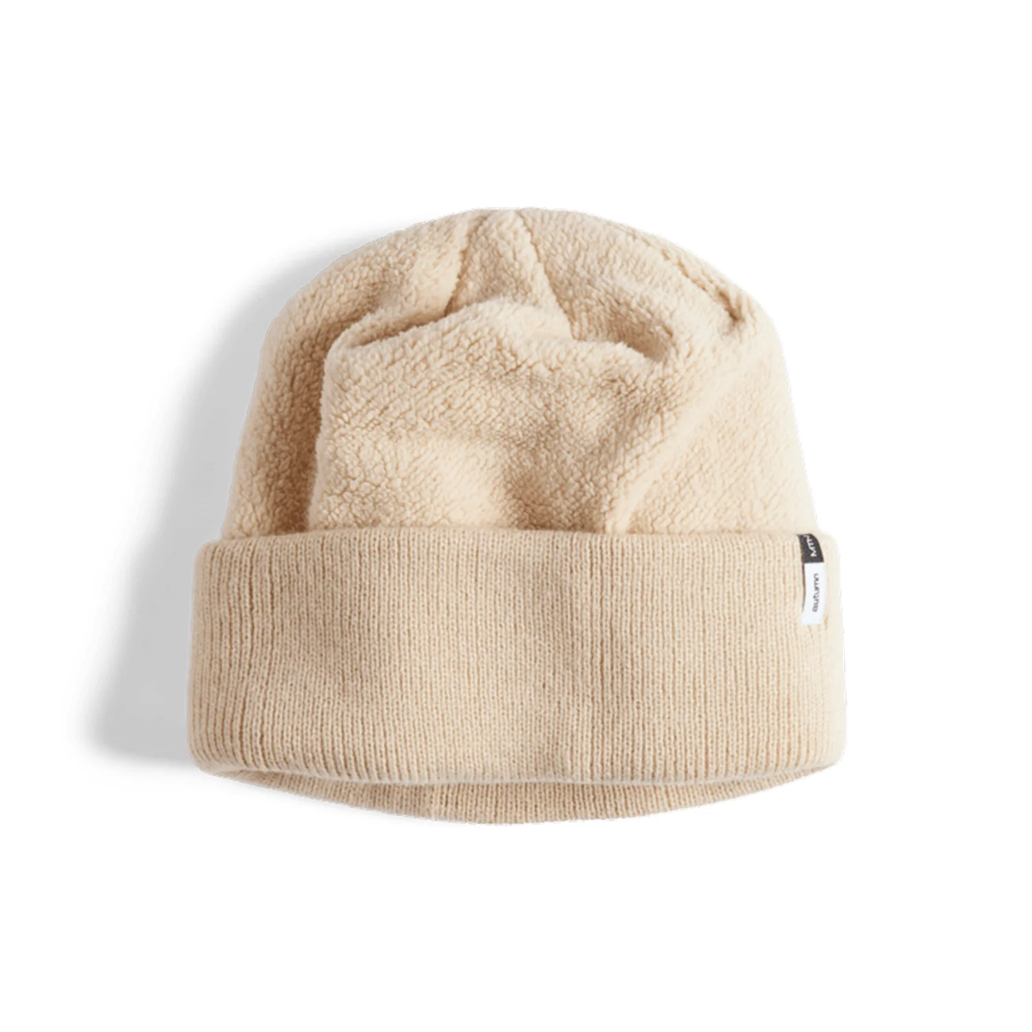 Autumn Reverse Fleece Beanie Natural