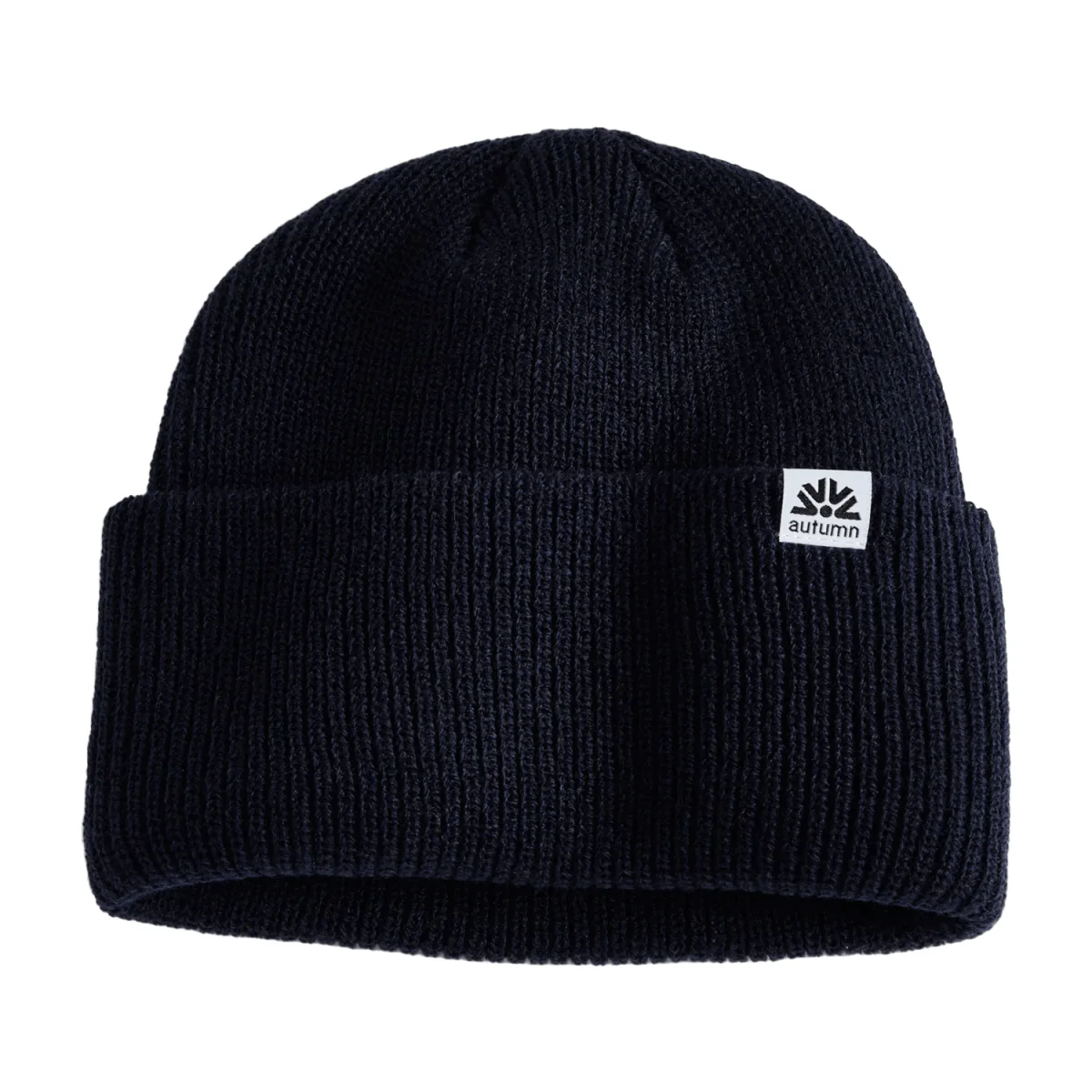 Autumn Simple High Cuff Beanie Navy