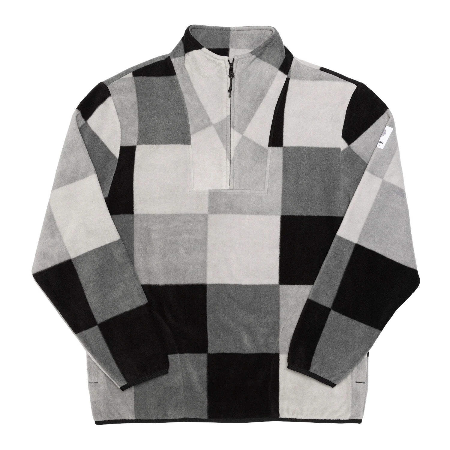 Autumn Vortex Half Zip Sweater Patchwork