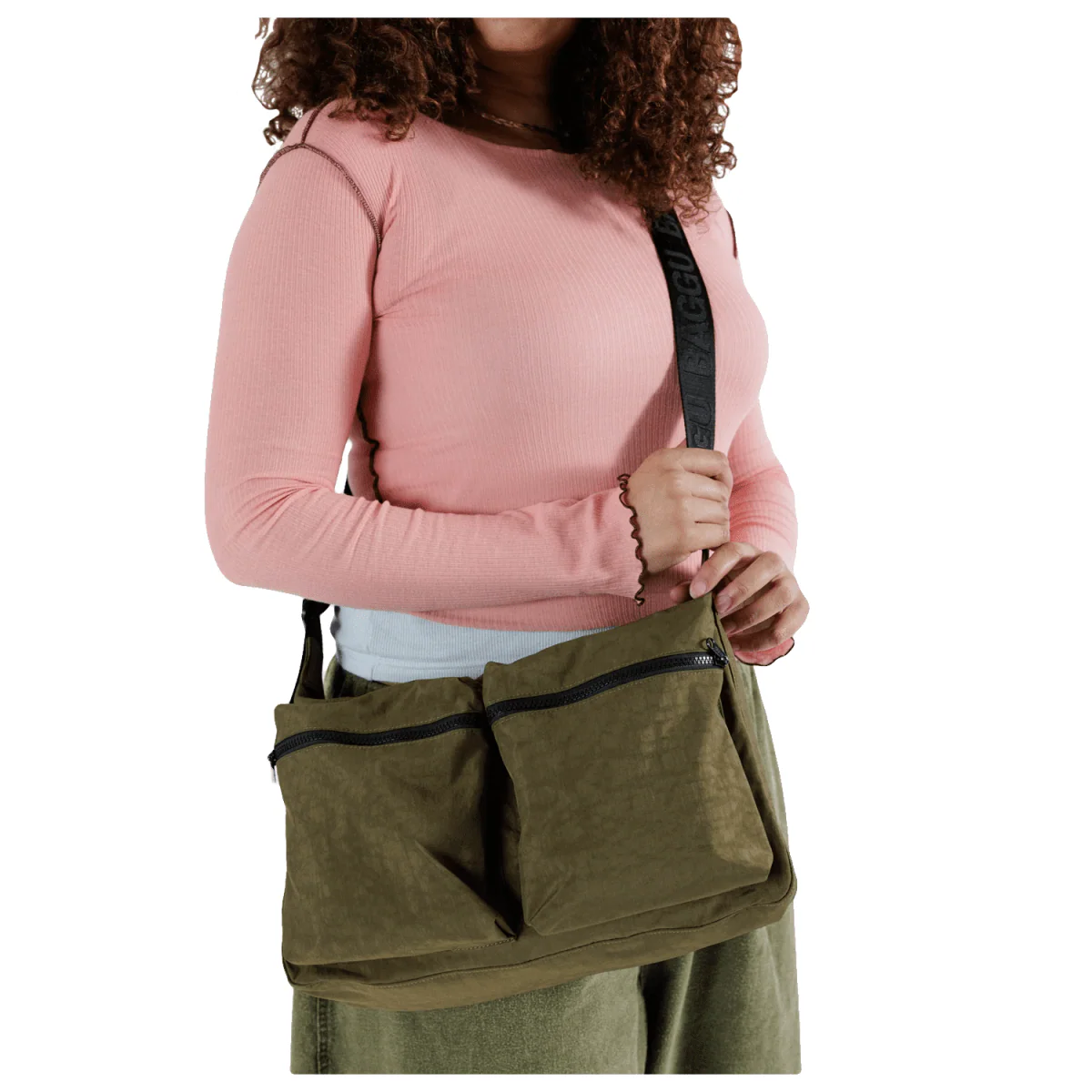 Baggu Large Cargo Crossbody Bag Seaweed