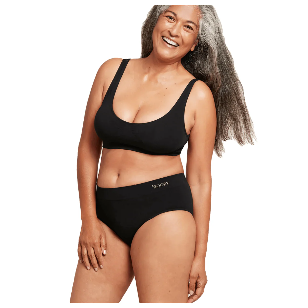 Boody Women's Midi Brief Bottom Black
