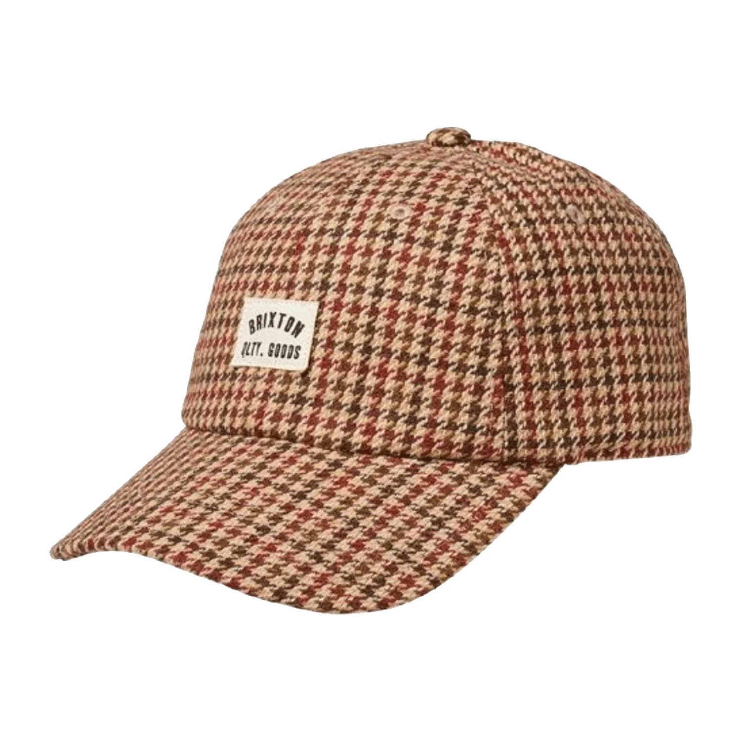 Brixton Men's Woodburn Adjustable Hat Tiger's Eye/Brown Houndstooth