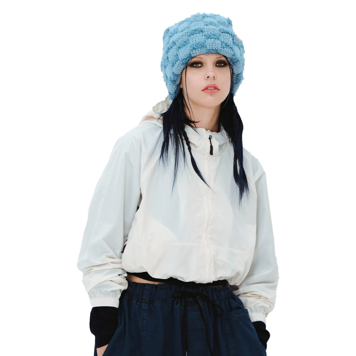 Bsrabbit Double Yarn Beanie Ash Blue