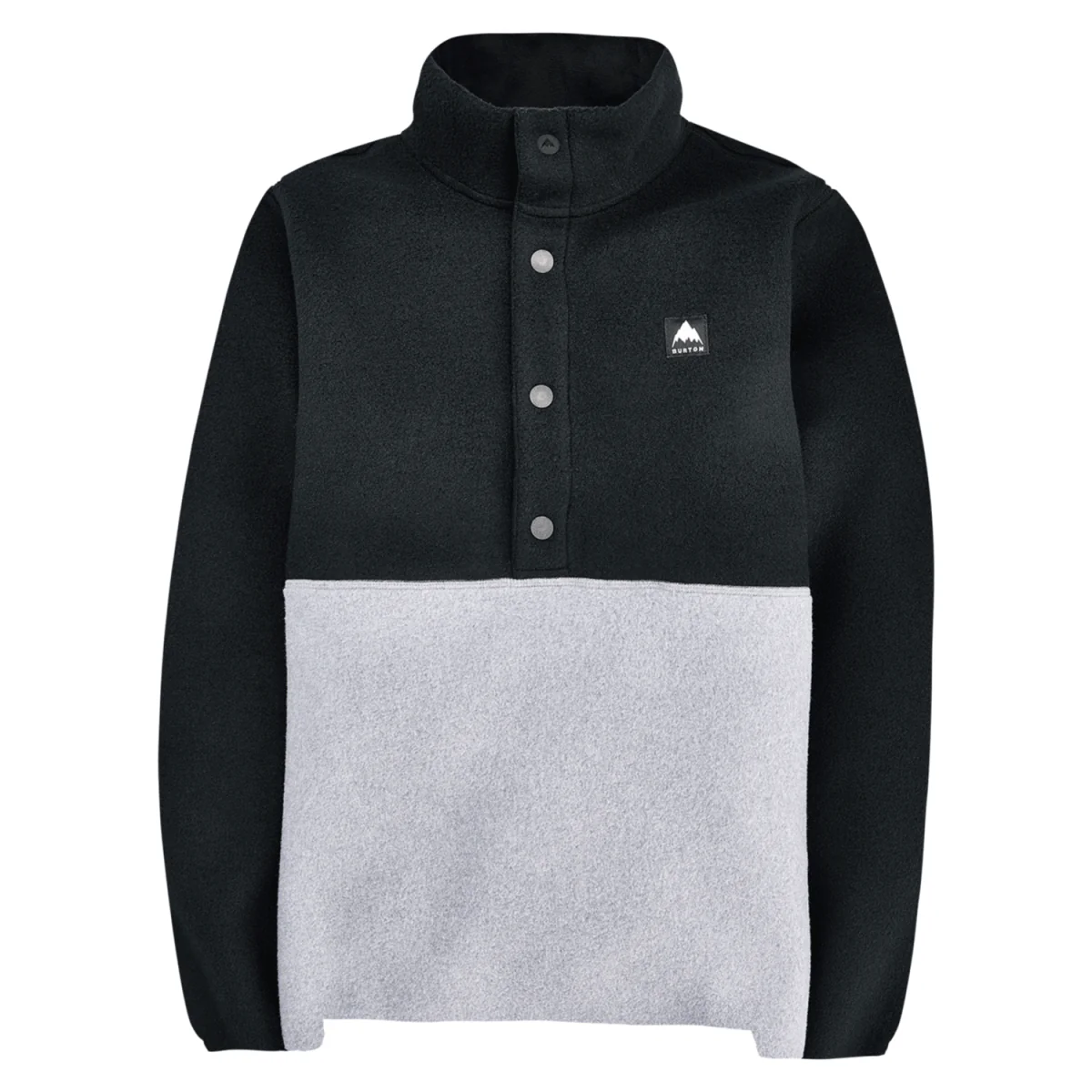 Burton Kids Cinder Fleece Anorak 2027 True Black/Gray Heather