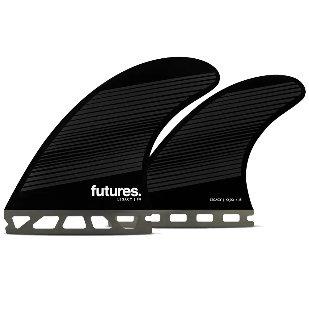 Futures Fins F8 HoneyComb Quad Surf Fins Gray/Black