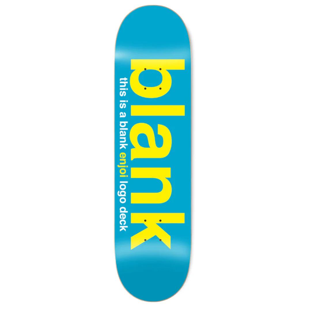 Enjoi Blank R7 Skate Deck Yellow Blue 8.25"