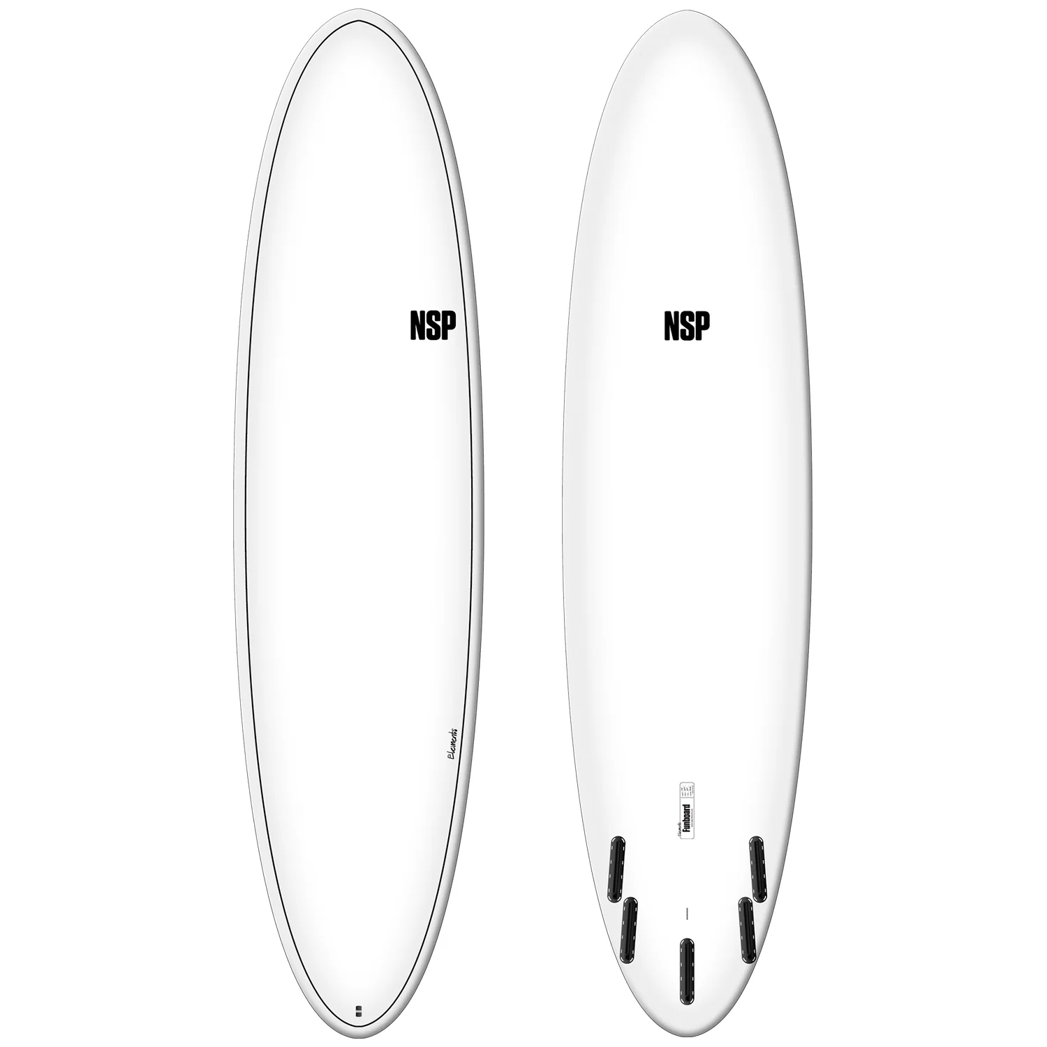 NSP Fun Elements HDT Surfboard White 7'2"