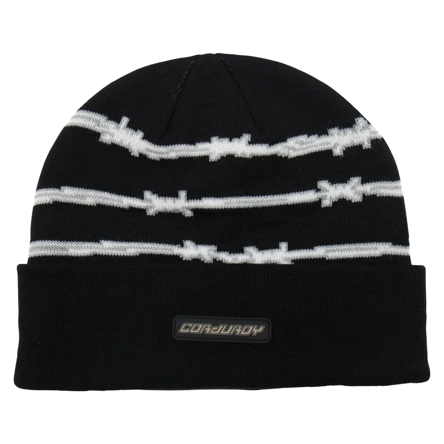 Corduroy Alcatraz Beanie Black