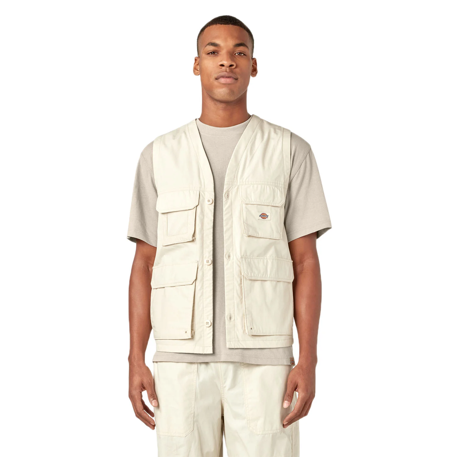 Dickies Men's Fishersville Vest Stone Whitecap Grey