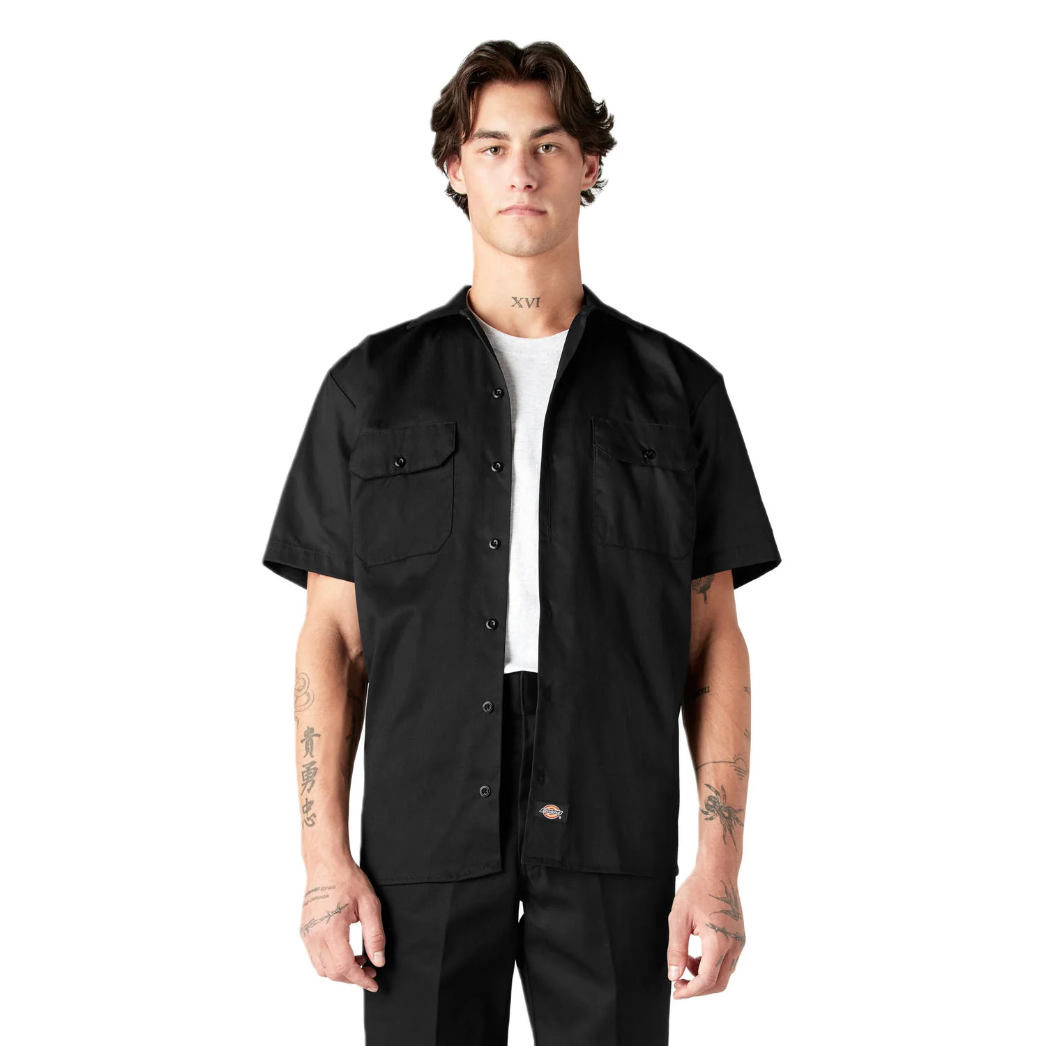 Dickies Men's S/S Work Shirt Black
