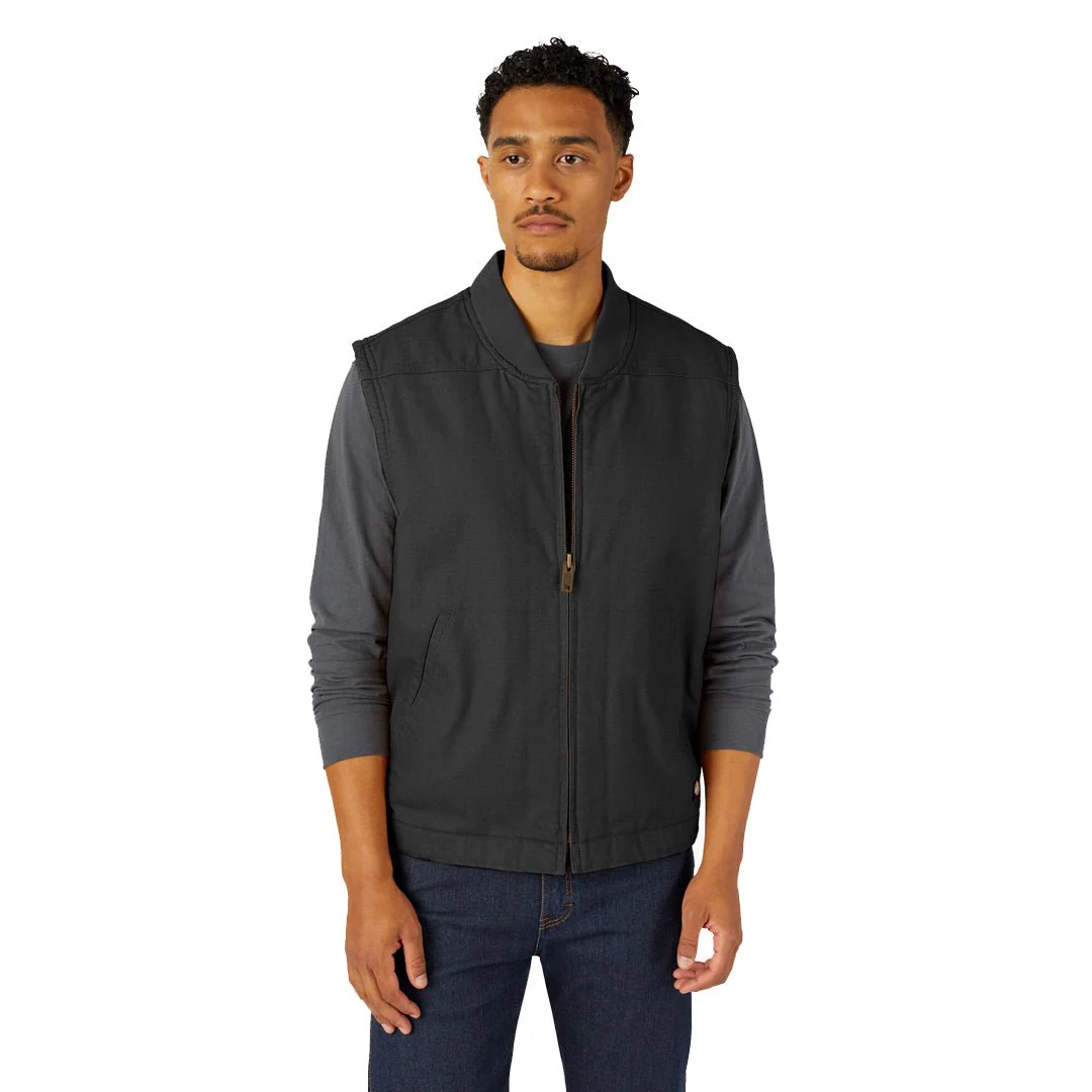 Dickies Sherpa Lined Duck Vest Stonewashed Black