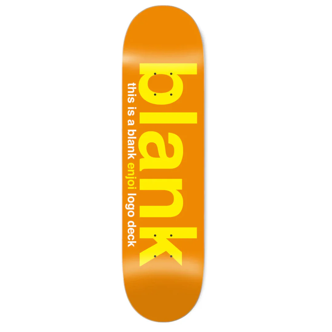 Enjoi Blank R7 Skate Deck Orange 8.5"