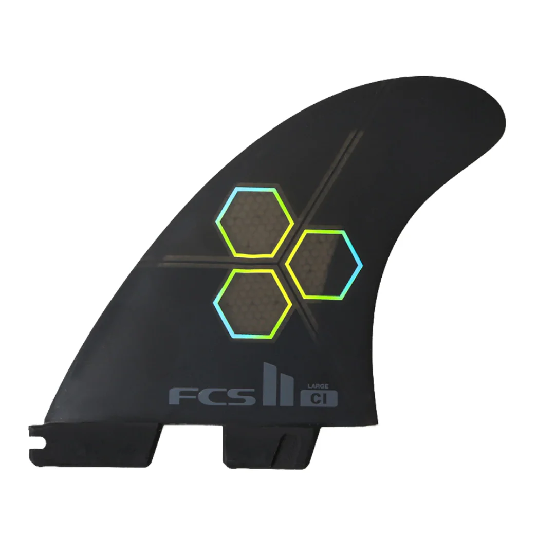 FCS II Channel Islands PC Upright Tri Surf Fins Large Black