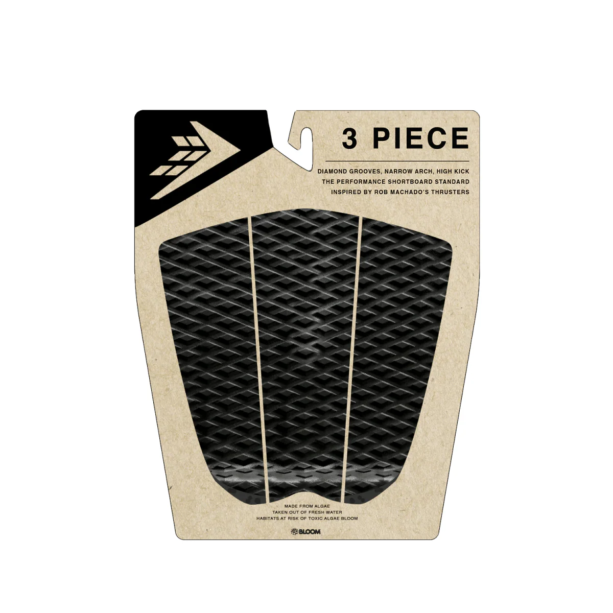 Firewire 3 Piece Arch Traction Pad Charcoal/Black