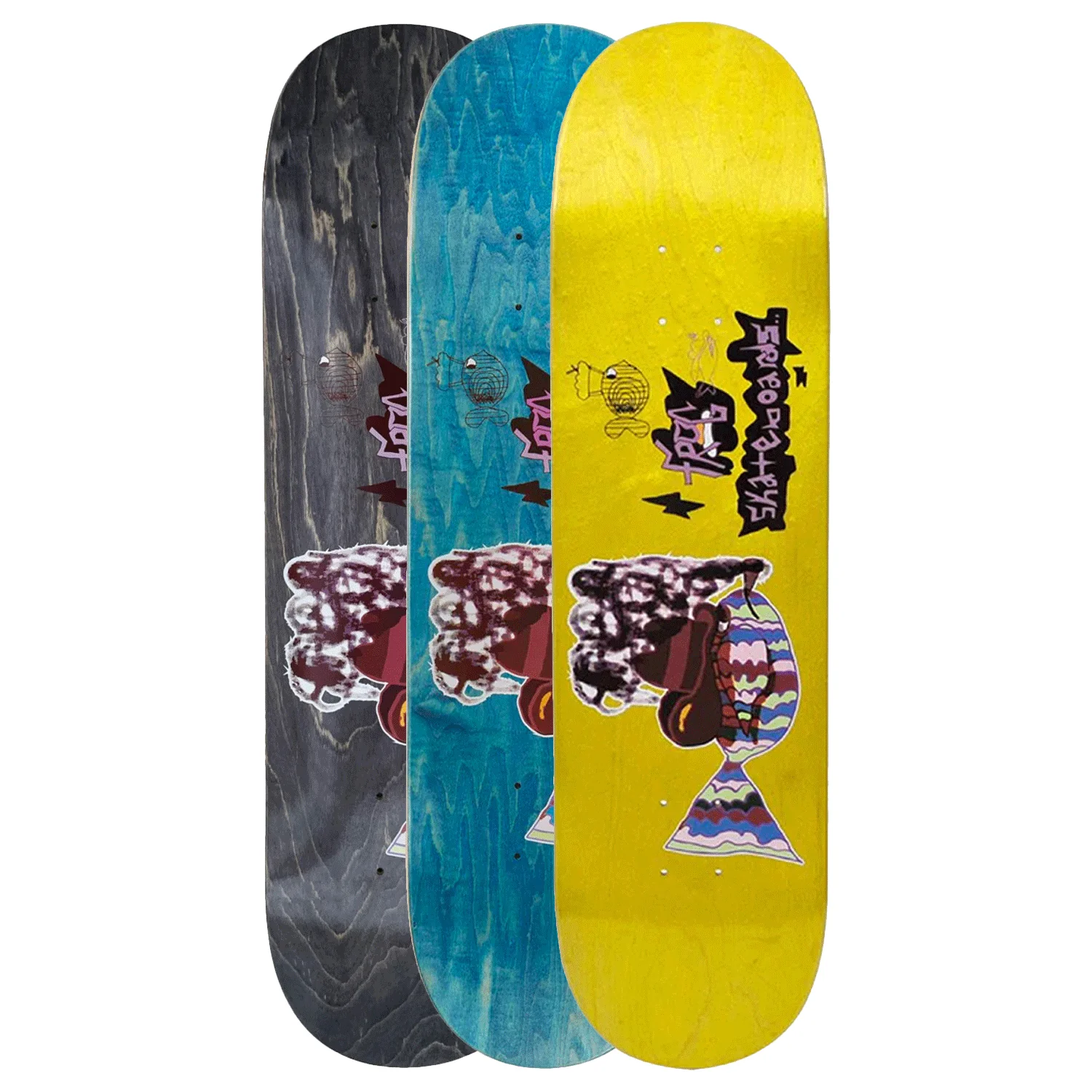 Frog Smoking Fish 8.25" Skate Deck
