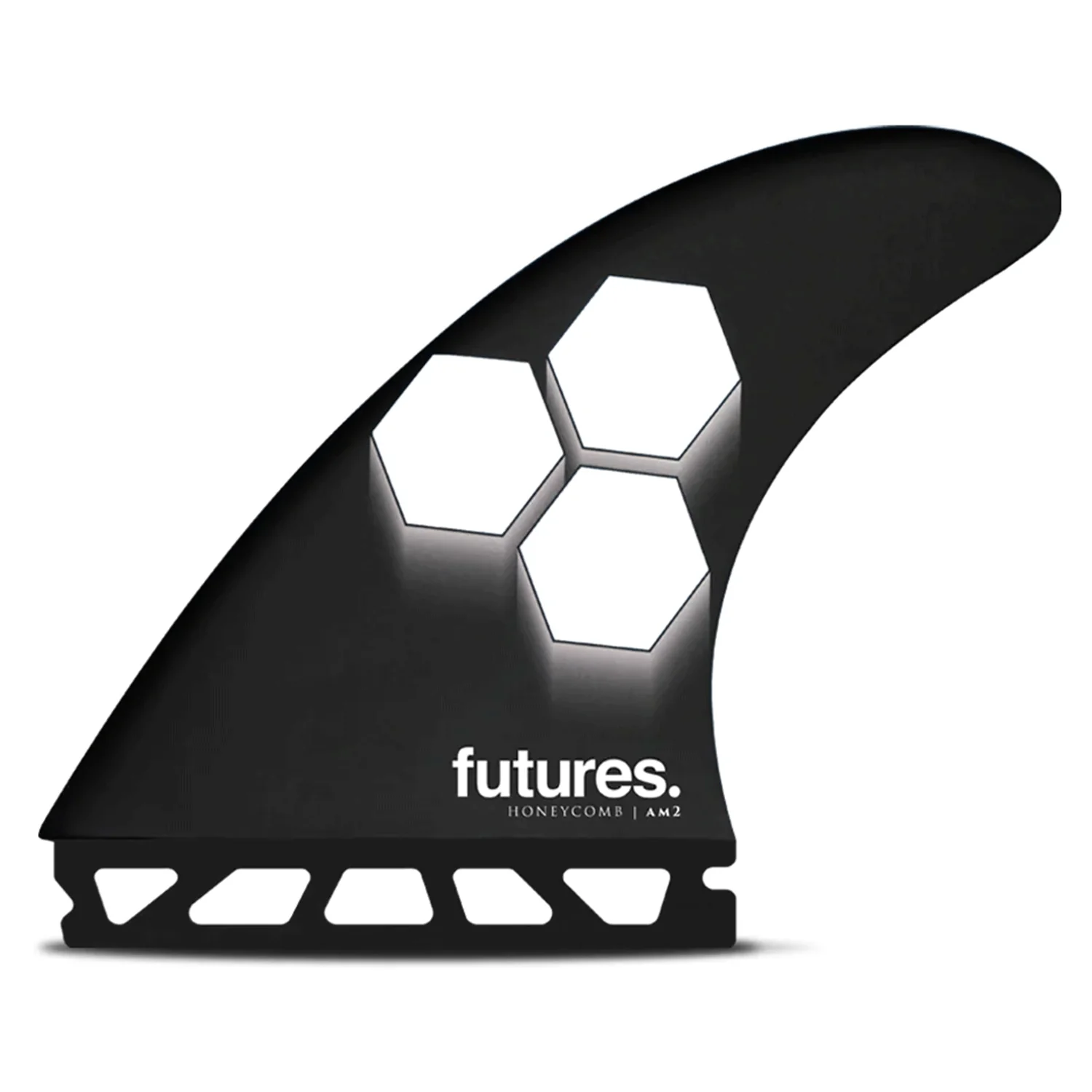 Futures Thruster AM2 Honeycomb Surf Fins Black/White Large
