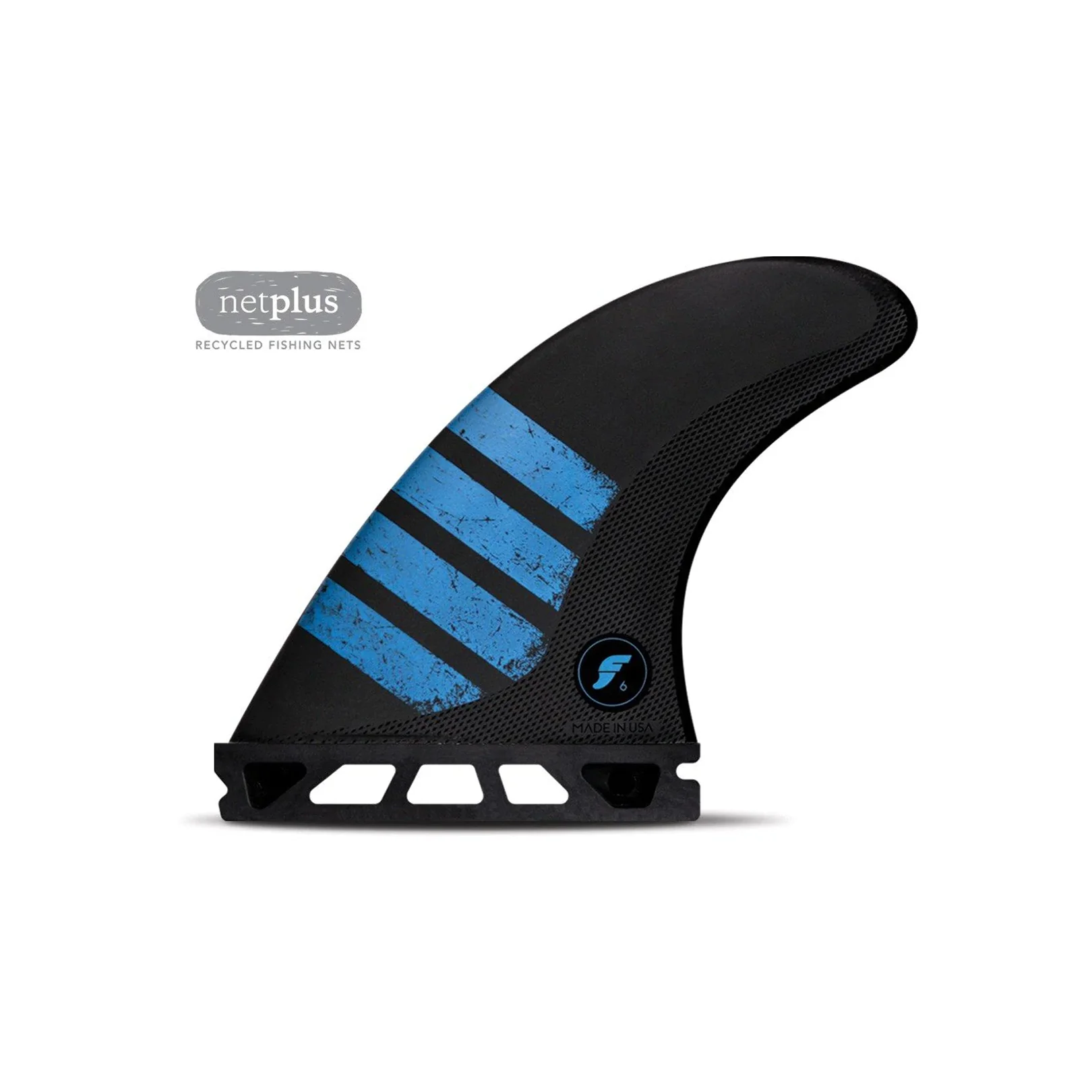 Futures Fins F6 Alpha Thruster Surf Fins Carbon/Blue
