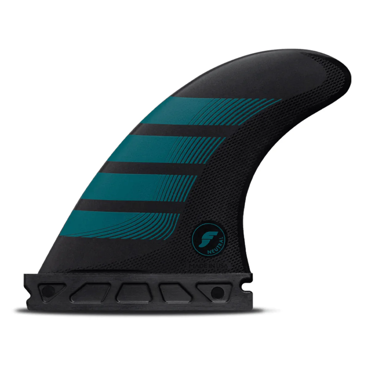 Futures F4 Thruster Alpha Carbon/Aqua Surf Fins Small