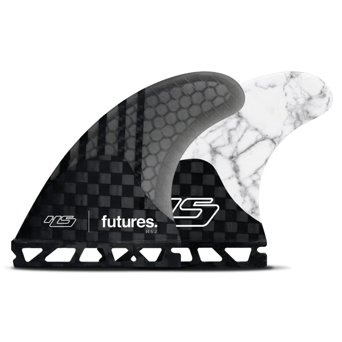 Futures HS2 Thruster GEN Series White Marble Surf Fins Medium