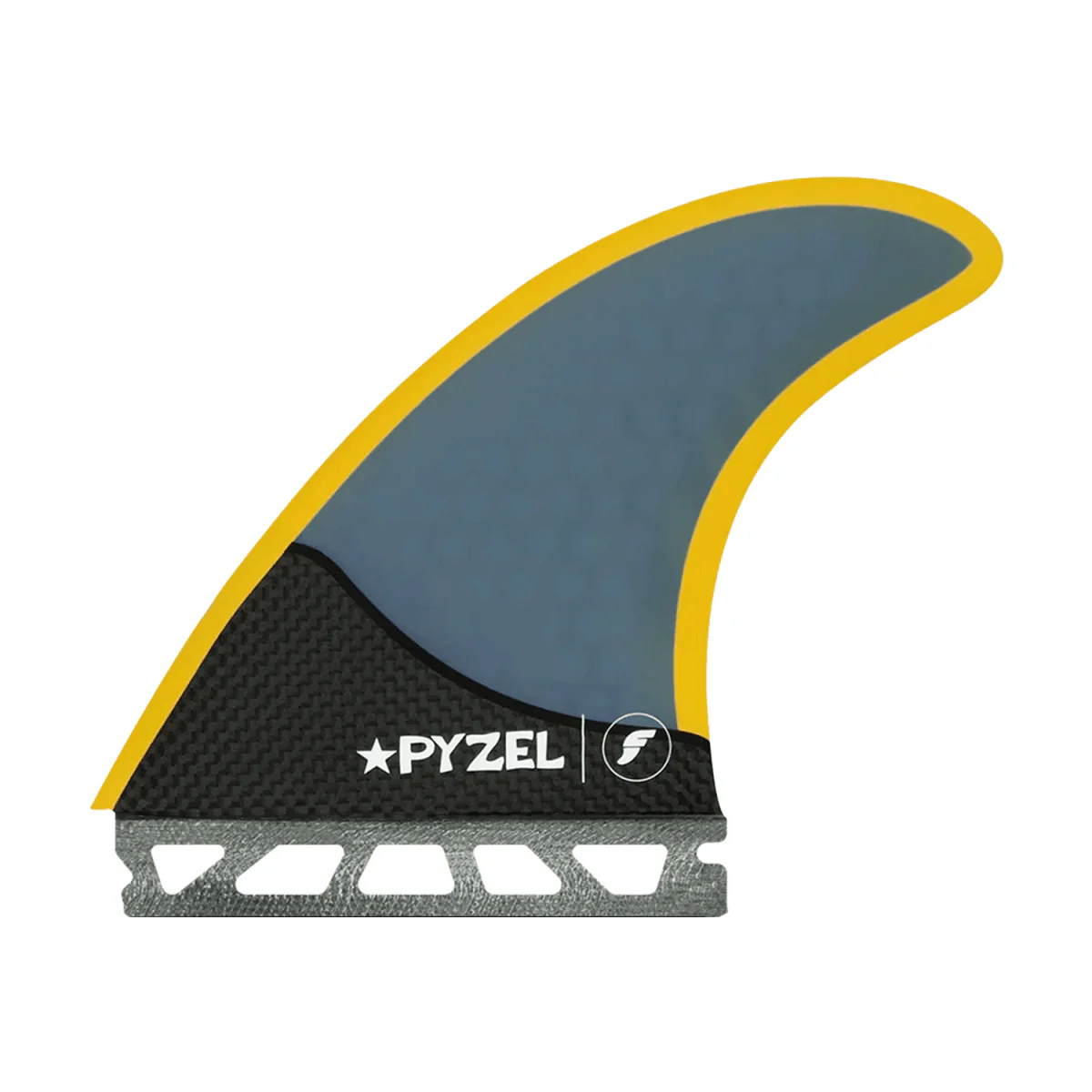 Futures Thruster Pyzel Honeycomb/Carbon Surf Fin Blue/Yellow Large