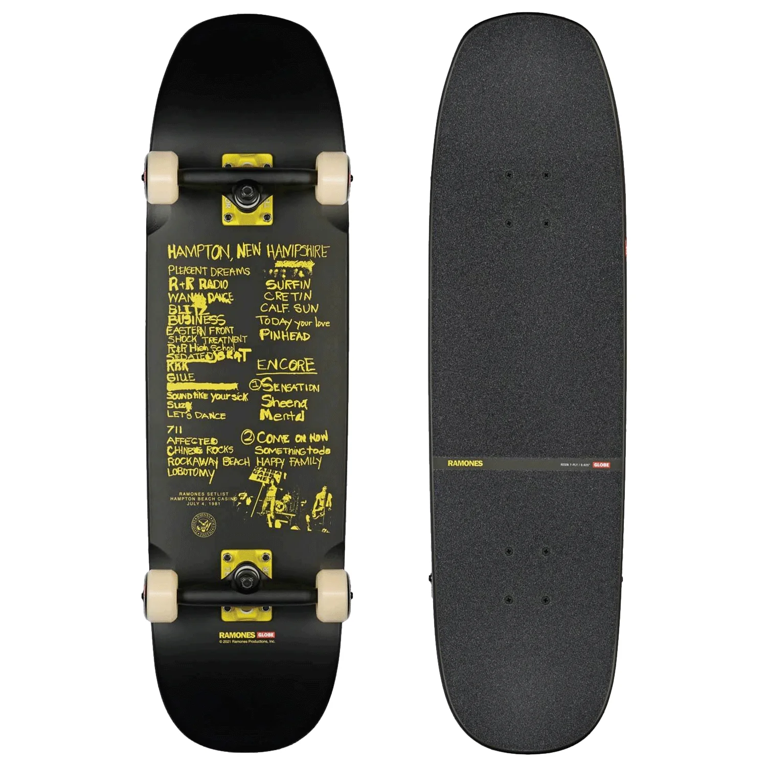 Globe Hammer Skate Complete Ramones/Hey Ho 8.625"
