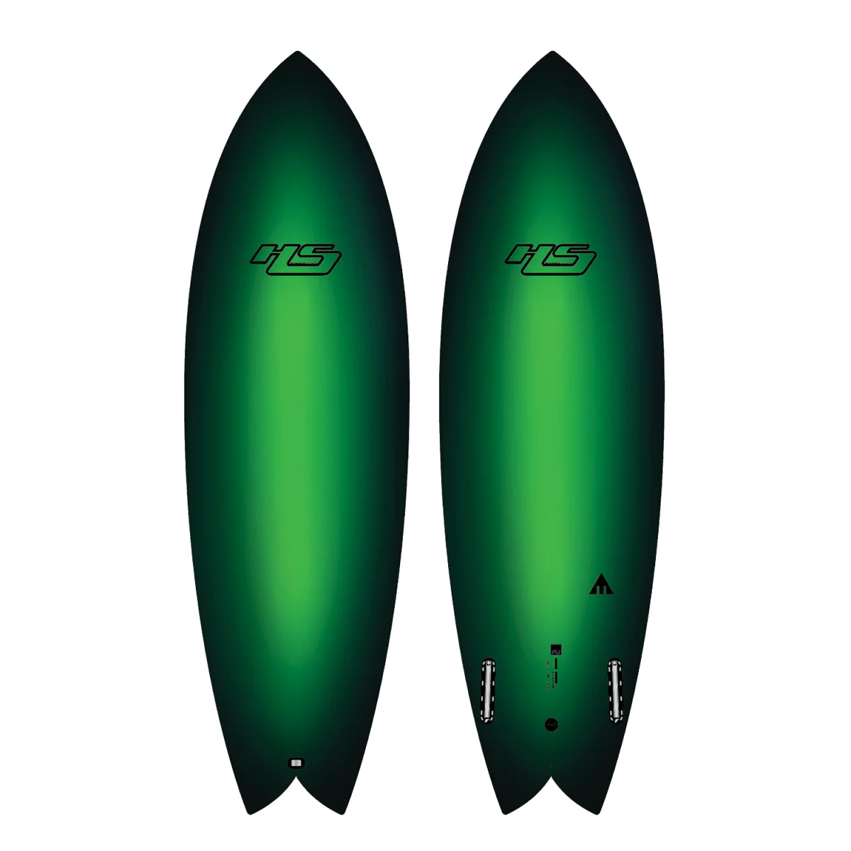 Hayden Shapes HK Twin PU Surfboard Greenburst FCS 5'10"