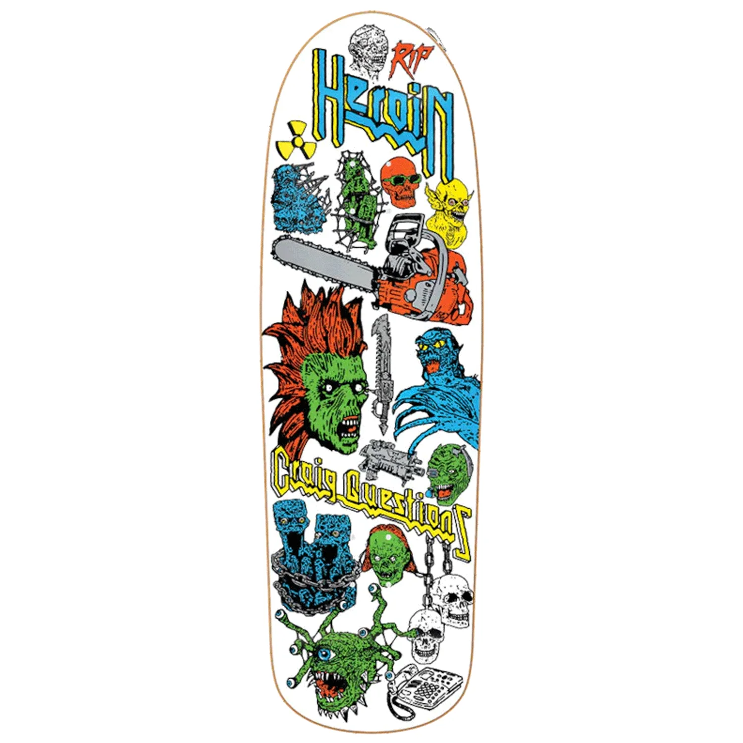 Heroin Craig Questions Video City 9.5" Skate Deck