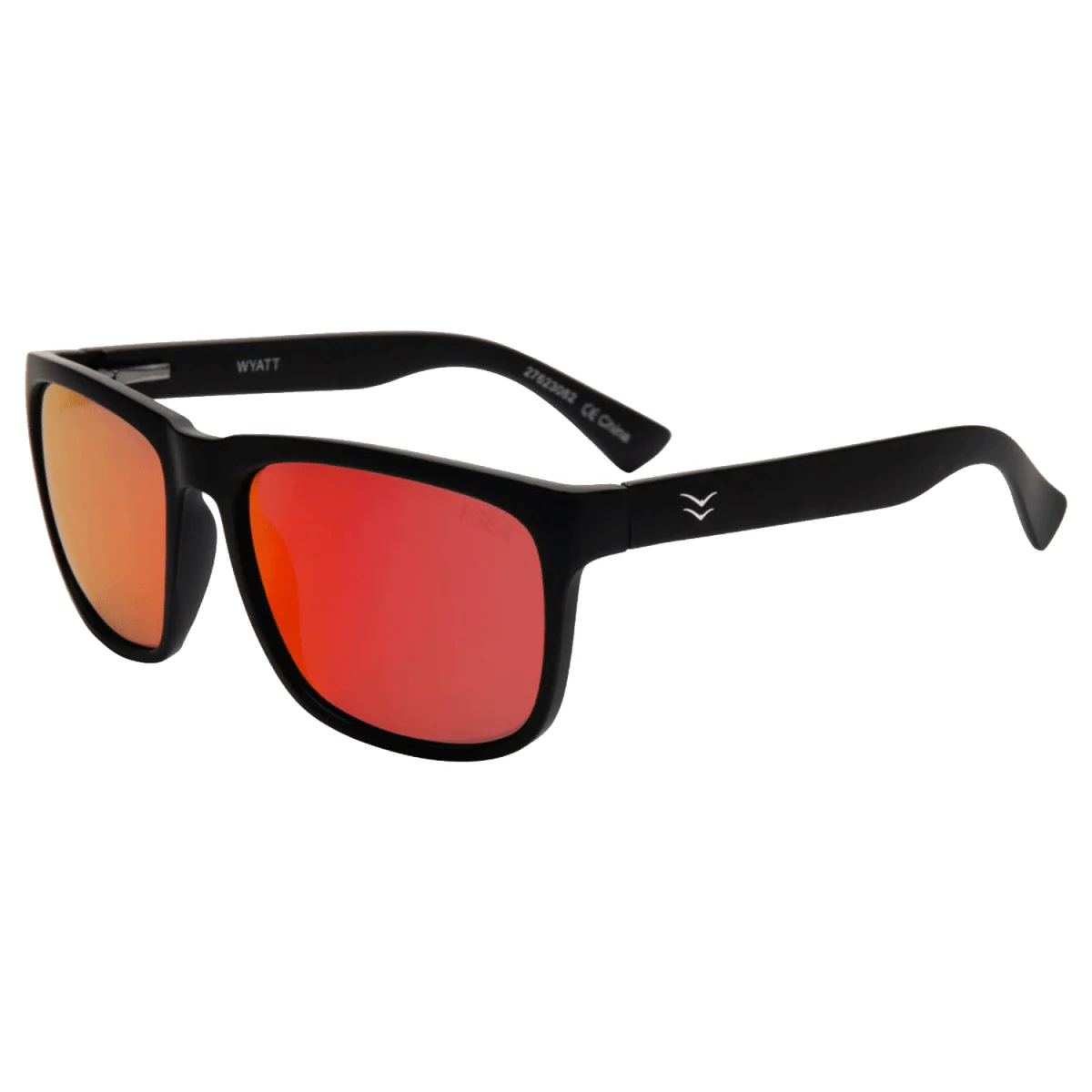 I-SEA Wyatt Sunglasses Black / Red Polarized
