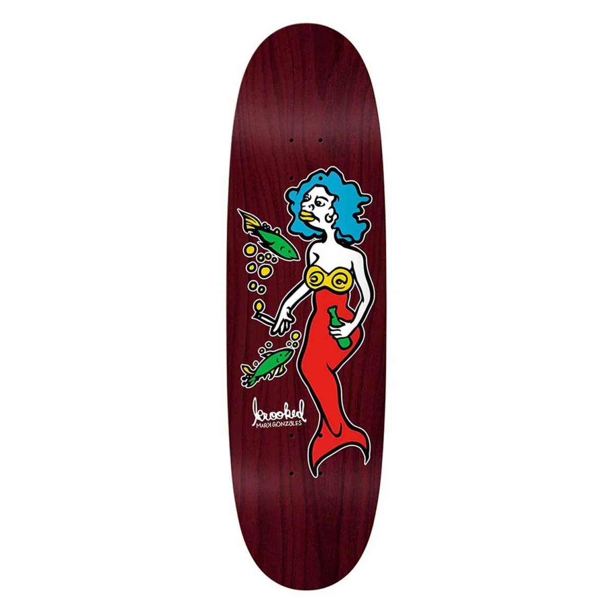 Krooked Mermaid Degg Shape Skate Deck 9.1"