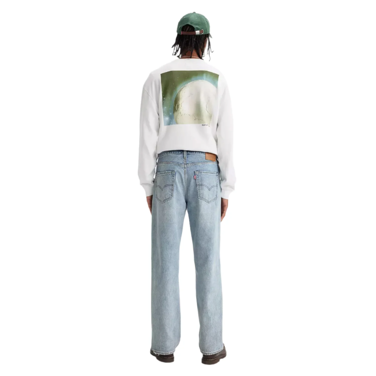 Levis Men's 568 Loose Straight Jean Baby Blue Essentials Light Indigo/Worn In - Image 2