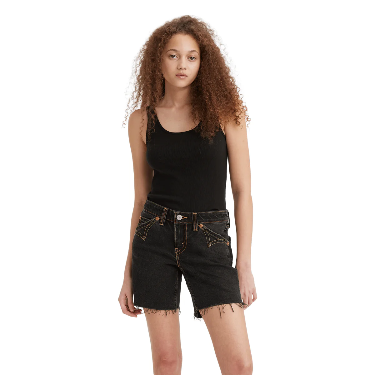 Levis Women's Essential Rib Tank Caviar Black