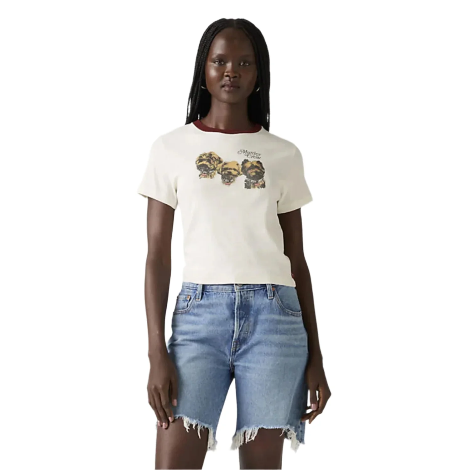 Levis Women's Gr Essential Sporty T-Shirt Muttley Crew Whites