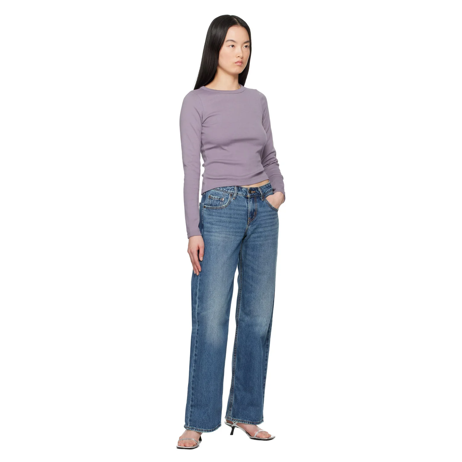 Levis Women's Low Loose Rescued City Jean Med Indigo/Worn In