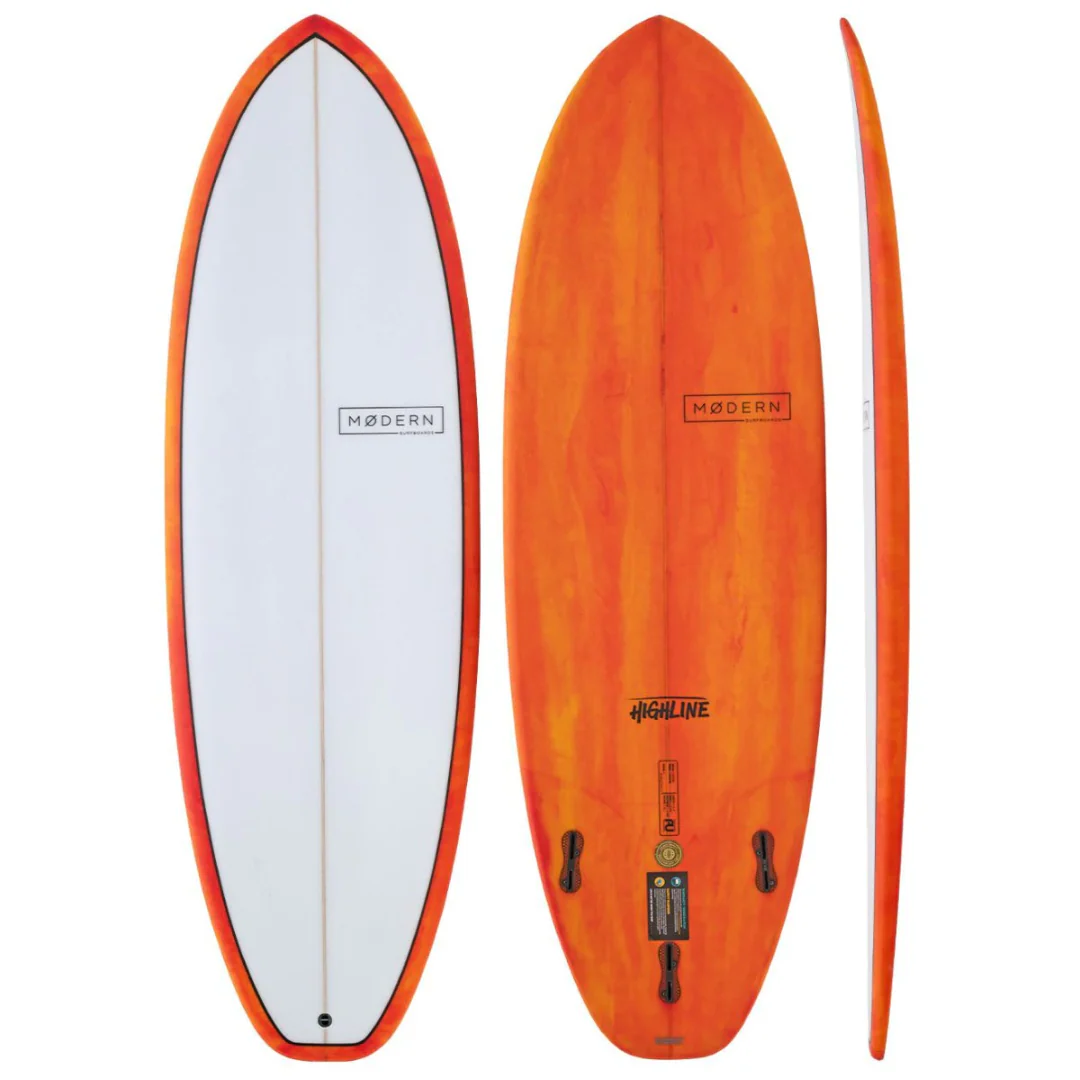 Modern Highline PU Surfboard Fire Storm 6'4"