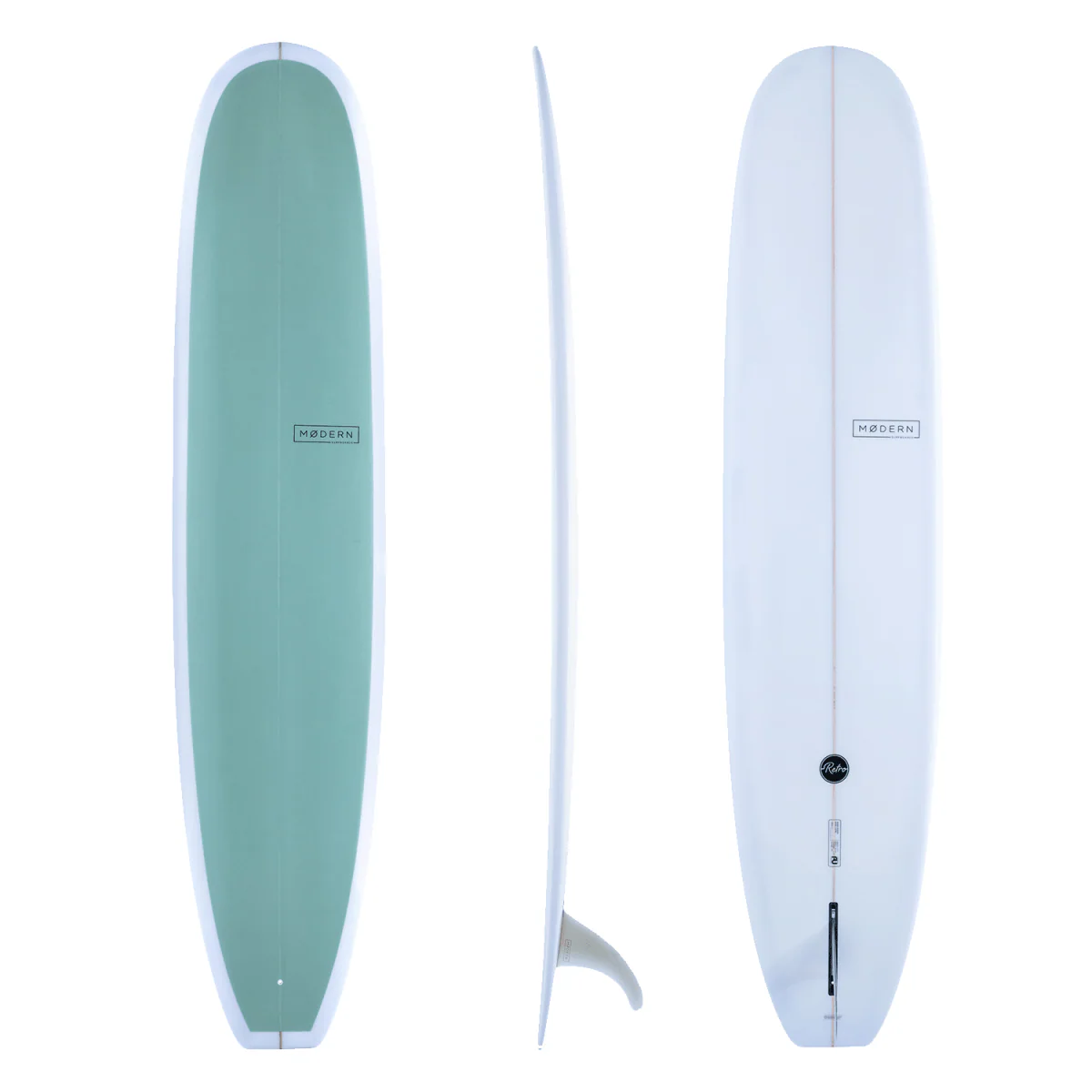 Modern Retro Surfboard Sea Glass 9'6"