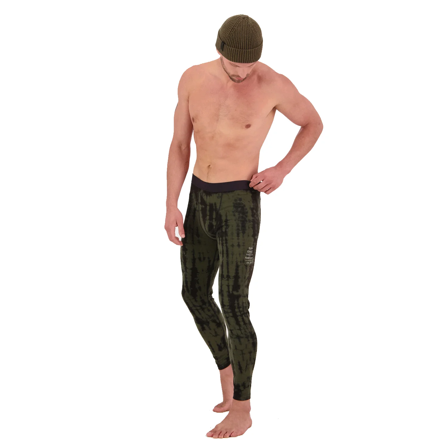 Mons Royale Men's Cascade Merino Flex 200 Pant Olive Tie Dye