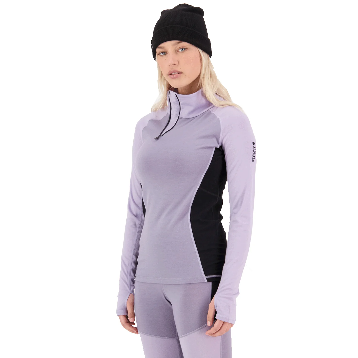 Mons Royale Women's Olympus 250 Merino Half Zip Top Thistle Cloud