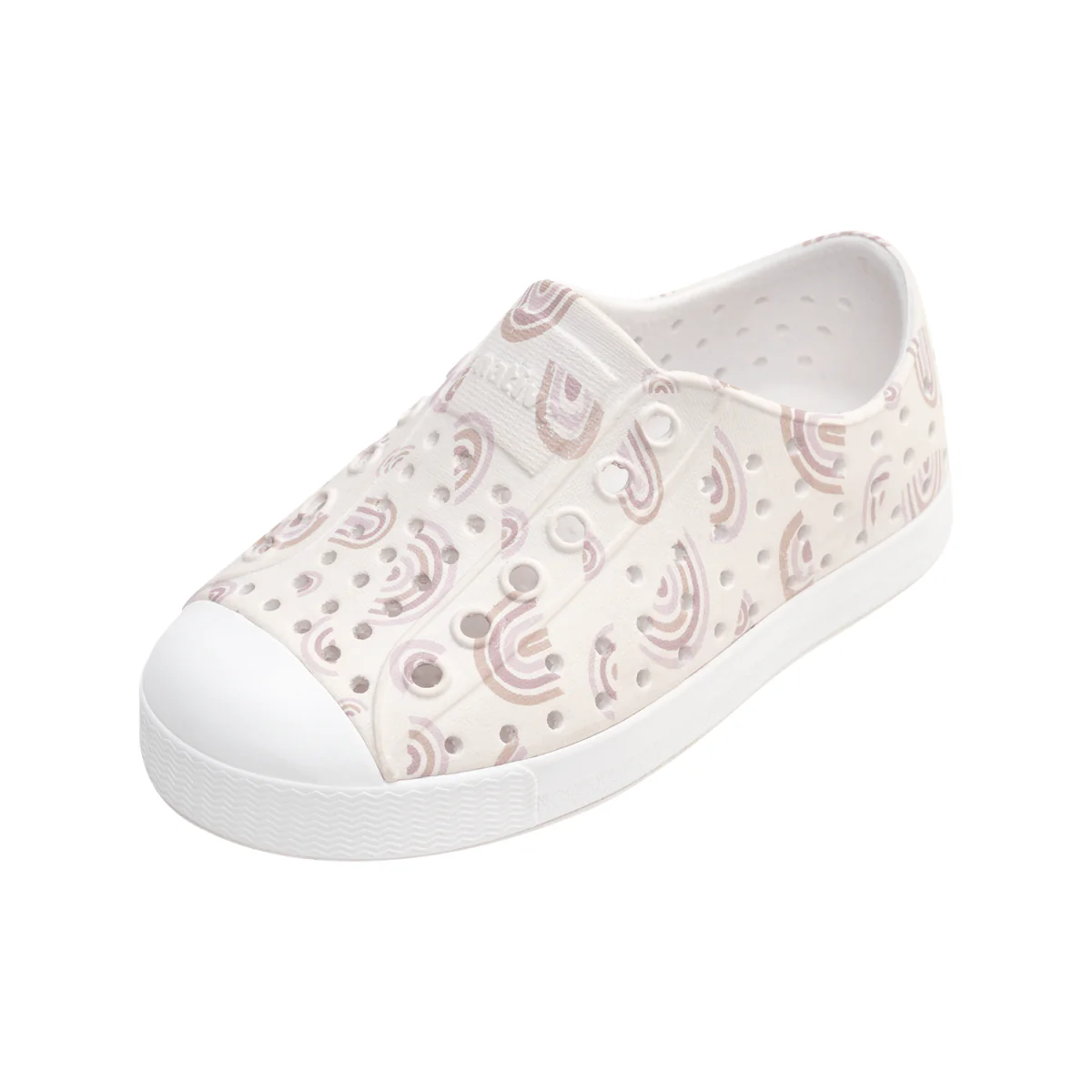 Native Youth Jefferson Print Shoe Shell White/Barely Flax Rainbow - Image 2