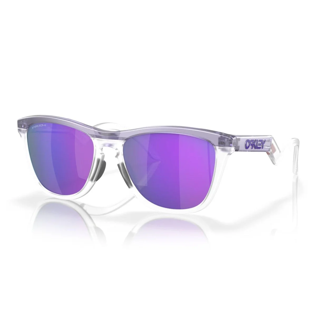 Oakley Frogskins Hybrid Sunglasses Matte Transparent Lilac/Prizm Violet