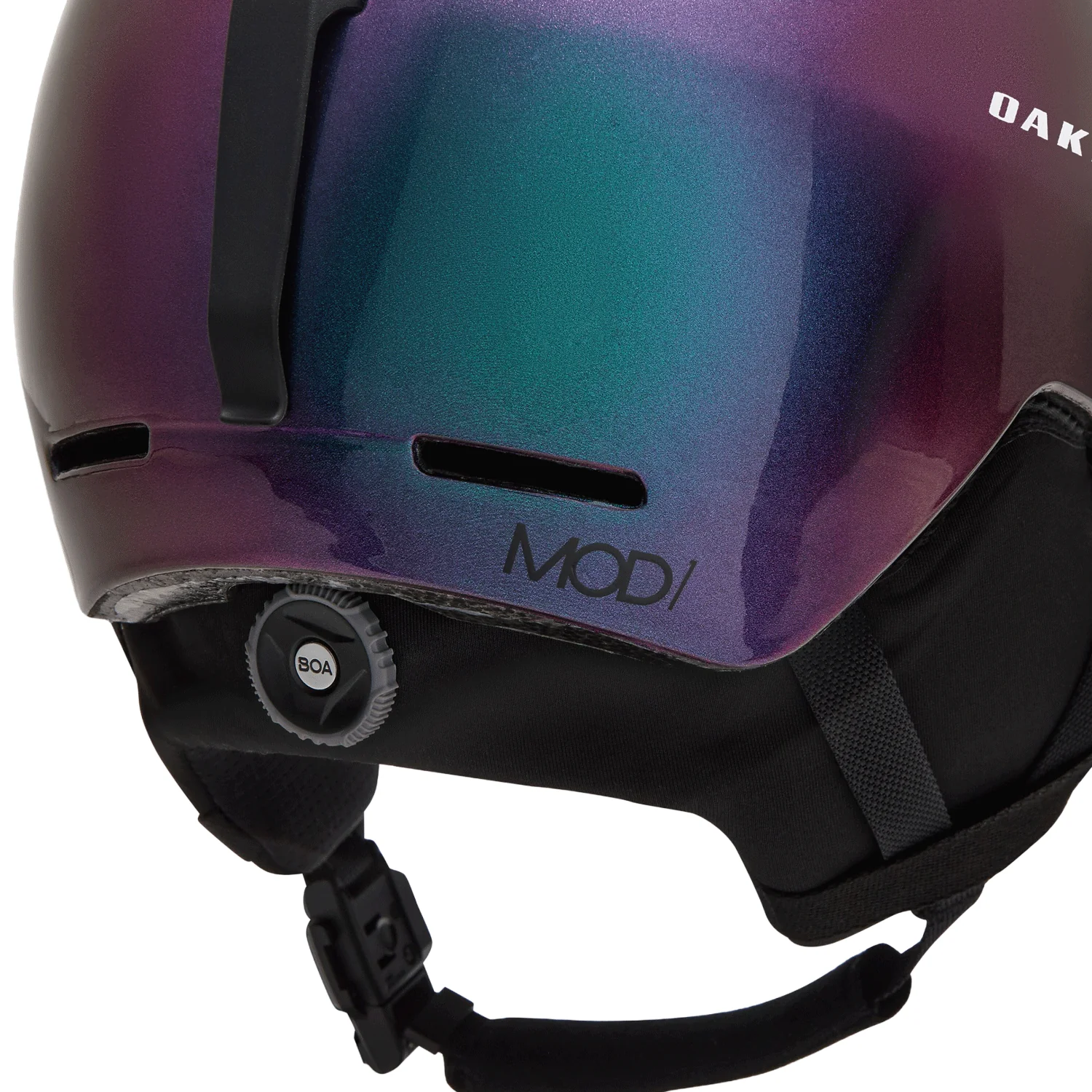 Oakley MOD1 MIPS Aura Collection Round Contour Fit Helmet Purple Green Colorshift - Image 6