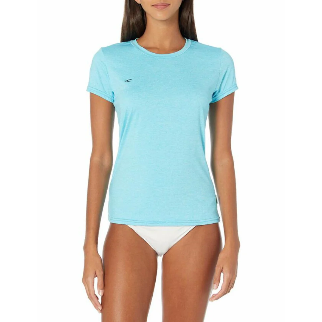 O'Neill Hybrid Short Sleeve Sun Shirt Womens Turquoise