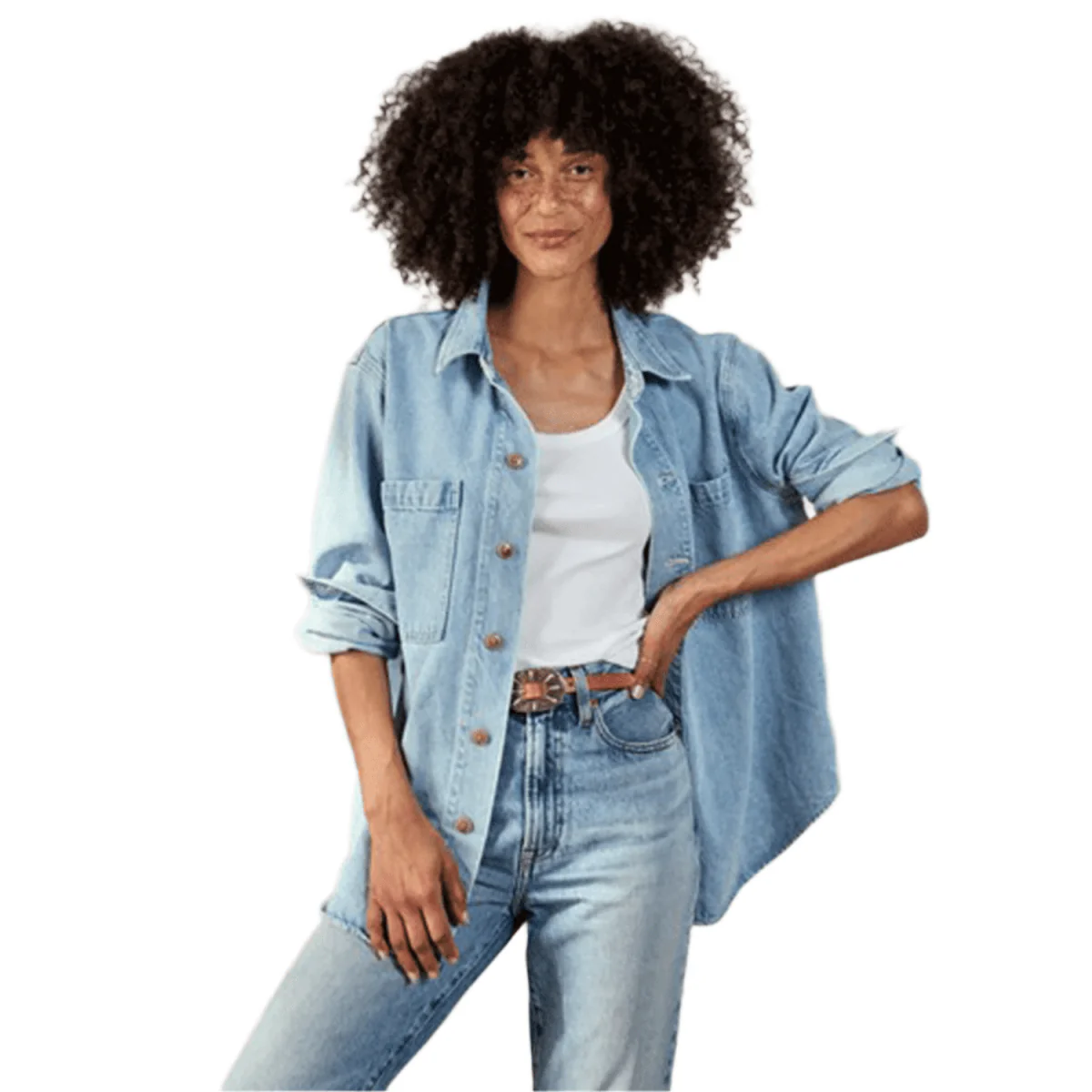 Outerknown Women's The Canyon Shacket Worn Indigo