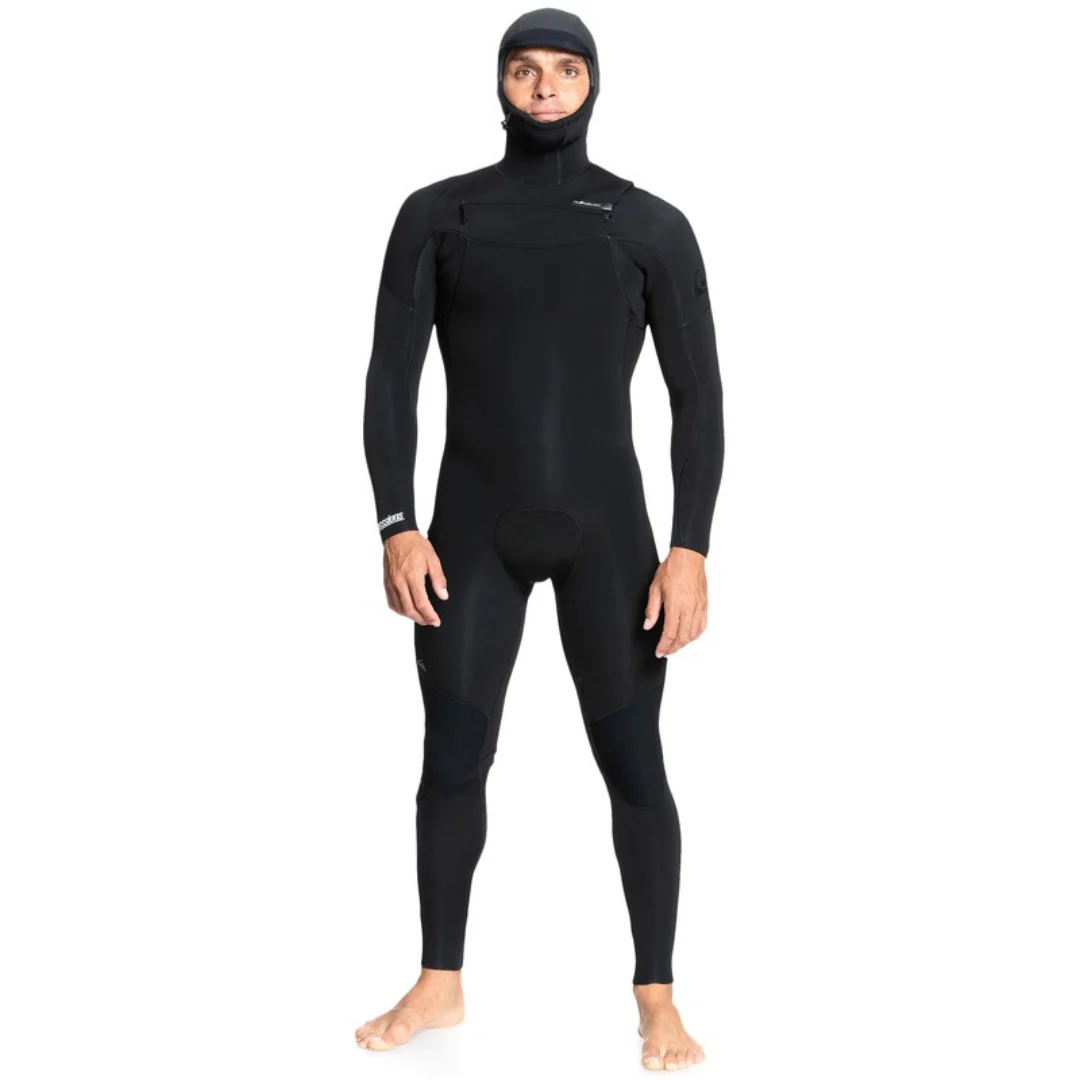 Quiksilver Men's Everyday Sessions 5/4/3mm Hooded Chest Zip Wetsuit Black