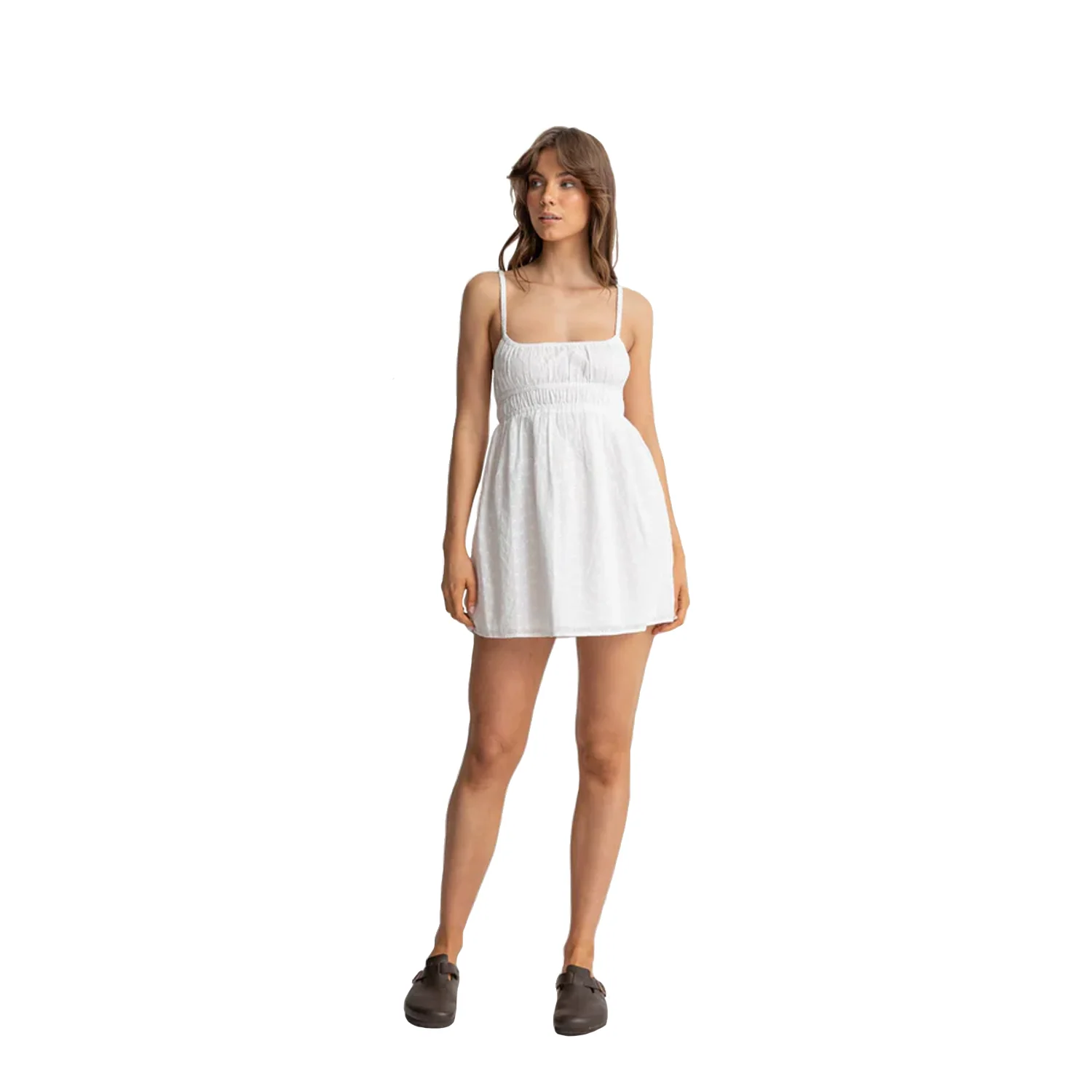Rhythm Women's Fae Broderie Mini Dress White
