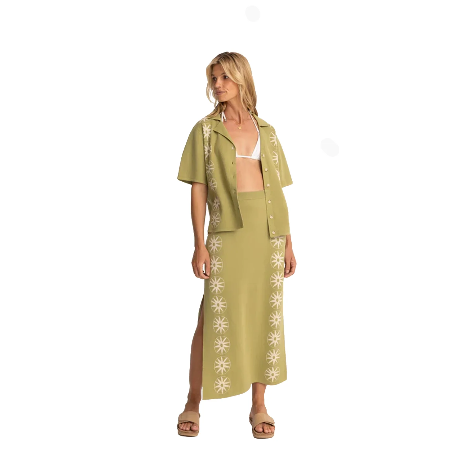 Rhythm Women's Horizon Knitted Shirt Palm